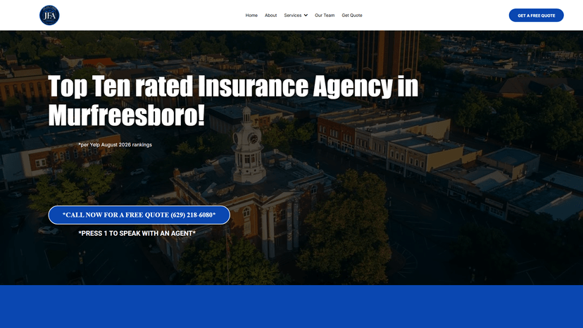 Jeff Flowers Insurance live screenshot
